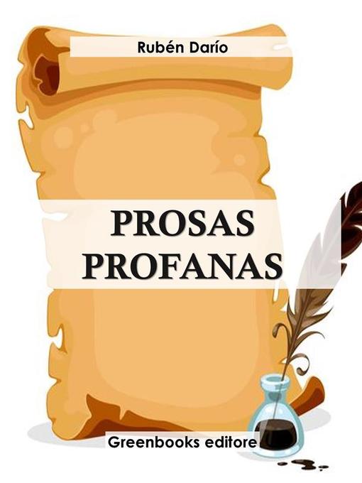 Cover image for Prosas profanas